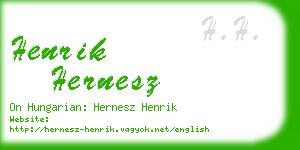 henrik hernesz business card